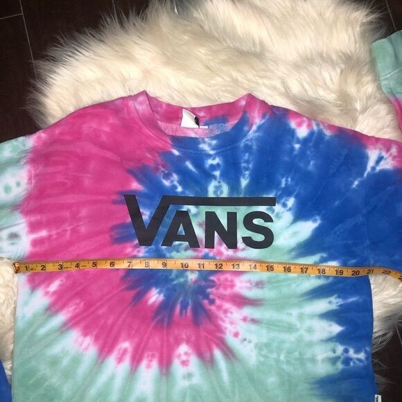 Vans tie dye crop sweatshirt sz Large - Picture 8 of 9